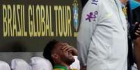 Neymar chora no banco de reservas após sair de campo no amistoso Brasil x Catar em Brasília
05/06/2019
REUTERS/Ueslei Marcelino  Foto: Reuters