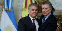 Presidente da Col&ocirc;mbia apoia reelei&ccedil;&atilde;o de Macri na Argentina  Foto: EPA / Ansa - Brasil