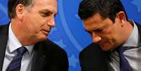 Presidente Jair Bolsonaro e ministro da Justi&ccedil;a, Sergio Moro
17/06/2019
REUTERS/Adriano Machado  Foto: Reuters