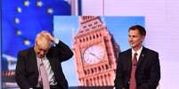 Boris Johnson e Jeremy Hunt durante debate na BBC  Foto: ANSA / Ansa - Brasil