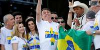 Bolsonaro durante a Marcha para Jesus  Foto: Nacho Doce / Reuters