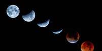 Sequência de eclipse lunar  Foto: iStock