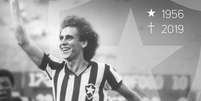 &Iacute;dolo do Botafogo nos anos 70 e 80, o ex-meia Mendon&ccedil;a morre no Rio de Janeiro  Foto: Botafogo/Twitter / Estad&atilde;o