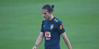 Filipe Luis durante treino da seleção brasileira de futebol no Centro de Treinamento do Atlético Mineiro, em Vespasiano (MG)  Foto: Heuler Andrey / Dia Esportivo / Estadão