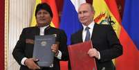 Evo Morales fez uma visita diplomática a Moscou nesta semana  Foto: ABI / BBC News Brasil