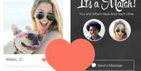 Aplicativo de relacionamentos Tinder.  Foto: Reprodução / Estadão Conteúdo