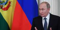 Presidente da Rússia, Vladimir Putin, durante reunião com presidente da Bolívia, Evo Morales, no Kremlin
11/07/2019 Kirill Kudryavtsev/Pool via REUTERS   Foto: Reuters
