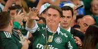 O presidente Jair Bolsonaro foi até o estádio assistir ao jogo do Palmeiras  Foto: Duda Bairros/Agif / Estadão