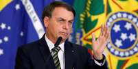 Presidente Jair Bolsonaro durante evento no Palácio do Planalto  Foto: Adriano Machado / Reuters