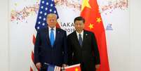 Presidente dos EUA, Donald Trump, e da China, Xi Jinping
29/06/2019
REUTERS/Kevin Lamarque  Foto: Reuters