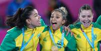 Seleção feminina de handebol foi campeã do Pan e garantiu vaga nos Jogos Olímpicos de Tóquio 2020  Foto: Abelardo Mendes Jr / rededoesporte.gov.br