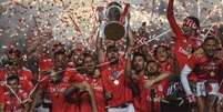 Atual campeão, Benfica venceu cinco das últimas seis edições da Primeira Liga (Foto: AFP)  Foto: Lance!