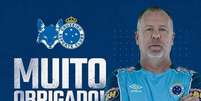 O Cruzeiro criou uma arte agradecendo Mano Menezes pelos três anos de  Raposa. Dedé utilizou a imagem para postar uma mensagem de apoio ao treinador- (Reprodução)  Foto: LANCE!