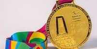 Medalha de ouro que será entregue aos atletas vencedores nos Jogos Parapan-americanos vai contar com a imagem do Santuário Arqueológico de Pachacamac, local histórico do Peru  Foto: Reprodução/Twitter/@Lima2019Juegos / Estadão
