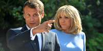 Presidente Emmanuel Macron e sua esposa, Brigitte Macron  Foto: Gerard Julien/Pool via Reuters / Reuters