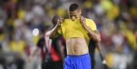 Richarlison reage durante o jogo contra o Peru  Foto: Kelvin Kuo-USA TODAY Sports / Reuters