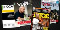 Revistas semanais brasileiras são alvo constante da fúria do presidente  Foto: Montagem: Blog Sala de TV / Reprodução