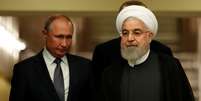 Presidente do Irã, Hassan Rouhani, e presidente da Rússia, Vladimir Putin, chegam para entrevista coletiva em Ancara
16/09/2019
REUTERS/Umit Bektas  Foto: Reuters