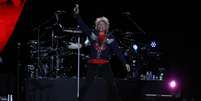 O vocalista Jon Bon Jovi canta no Rock in Rio  Foto: Pilar Olivares / Reuters