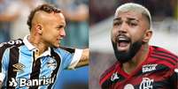 Everton Cebolinha, do Grêmio, e Gabigol, do Flamengo  Foto: PEDRO H. TESCH/AGIF; e RUDY TRINDADE/FRAMEPHOTO / Estadão Conteúdo