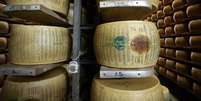 Formas que queijo parmigiano reggiano em Reggio Emilia, na Itália  Foto: ANSA / Ansa - Brasil