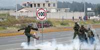 Protestos ap&oacute;s o governo do presidente do Equador, Lenin Moreno, acabar com os subs&iacute;dios aos combust&iacute;veis, em Lasso
06/10/2019
REUTERS/Carlos Garcia Rawlins  Foto: Reuters