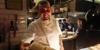 O chef Jefferson Rueda durante o evento Porco Mundi no Restaurante Casa do Porco em São Paulo  Foto: Alex Silva / Estadão Conteúdo