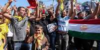 Curdos protestam no Líbano contra incursão turca na Síria  Foto: EPA / Ansa - Brasil