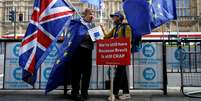 Manifestantes anti-Brexit em frente ao Parlamento britânico
15/10/2019
REUTERS/Henry Nicholls  Foto: Reuters