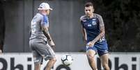 Jobson treina como titular no Santos (Ivan Storti/SFC)  Foto: Gazeta Esportiva