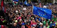 Manifestação contra o Brexit em Londres.  Foto: Henry Nicholls / Reuters