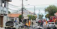 Carros destruídos por queda de avião de pequeno porte em rua residencial de Belo Horizonte
21/10/2019
REUTERS/Cristiane Mattos  Foto: Reuters