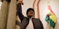 Evo Morales reage aos resultados da apuração da eleição presidencial em La Paz
20/10/2019 REUTERS/Ueslei Marcelino - RC1A12E81D00  Foto: Reuters