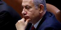 Benjamin Netnyahu durante sessão do Parlamento de Israel em Jerusalém
03/10/2019 REUTERS/Ronen Zvulun  Foto: Reuters