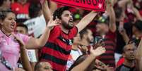 Torcedor do Flamengo durante partida no Maracanã (Foto: Alexandre Vidal/Flamengo)  Foto: Lance!