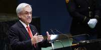 Presidente do Chile, Sebastián Piñera, durante Assembleia-Geral da ONU, em Nova York
24/09/2019 REUTERS/Carlo Allegri  Foto: Reuters
