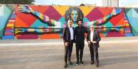 Mural de Kobra inspirado no 'Homem Vitruviano'  Foto: Divulga&ccedil;&atilde;o/Pirelli / Ansa - Brasil