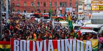 Manifestantes se reúnem em La Paz para priotestar contra o presidente Evo Morales
04/11/2019
REUTERS/Kai Pfaffenbach  Foto: Reuters