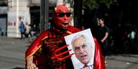 Manifestante protesta contra presidente do Chile, Sebasti&aacute;n Pi&ntilde;era
29/10/2019
REUTERS/Jorge Silva  Foto: Reuters