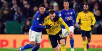 Leicester jogou melhor e venceu o time de Unai Emery neste sábado (Foto: OLI SCARFF/AFP)  Foto: Lance!