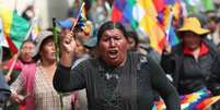 Apoiadores de Evo Morales fazem passeata em La Paz, na Bolívia  Foto: EPA / Ansa - Brasil