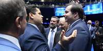 Presidente do Senado, Davi Alcolumbre, e presidente da C&acirc;mara dos Deputados, Rodrigo Maia  Foto: Geraldo Magela/Ag&ecirc;ncia Senado / Estad&atilde;o