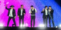 Chit&atilde;ozinho, Leonardo, Zez&eacute; Di Camargo, Xoror&oacute; e Luciano durante o show em que foi gravado o especial 'Amigos - A Hist&oacute;ria Continua', que vai ao ar na Globo em 18 de dezembro de 2019.  Foto: F&aacute;bio Rocha / Globo / Divulga&ccedil;&atilde;o / Estad&atilde;o