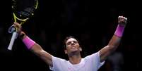Rafael Nadal comemora vitória sobre Daniil Medvedev no ATP Finals, em Londres
13/11/2019 REUTERS/Toby Melville  Foto: Reuters