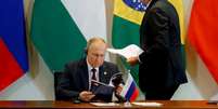 Presidentes Jair Bolsonaro e Vladimir Putin, da Rússia, durante reunião da cúpula dos Brics
14/11/2019
REUTERS/Adriano Machado  Foto: Reuters