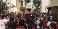 Torcedores do Flamengo em Lima vivem expectativa da decisão (Foto: Matheus Dantas/Lancepress!)  Foto: LANCE!