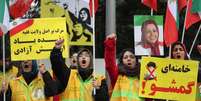 Protesto contra o regime iraniano em Berlim, na Alemanha  Foto: EPA / Ansa - Brasil