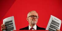 Líder trabalhista brittânico, Jeremy Corbyn
27/11/2019
REUTERS/Toby Melville  Foto: Reuters