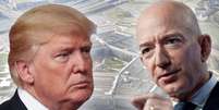 Várias vezes, Trump já deixou evidente sua hostilidade em relação ao dono da Amazon, Jeff Bezos  Foto: Getty Images/Reuters / BBC News Brasil