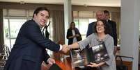 Rodrigo Maia recebe Marina Sereni em Brasília  Foto: Reprodução / Ansa - Brasil